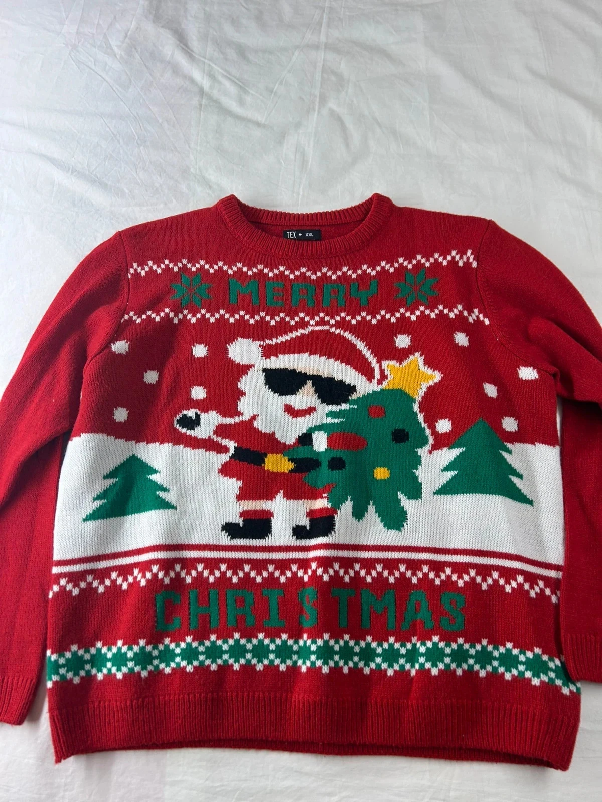 Red TEX Christmas print sweater – photo 2